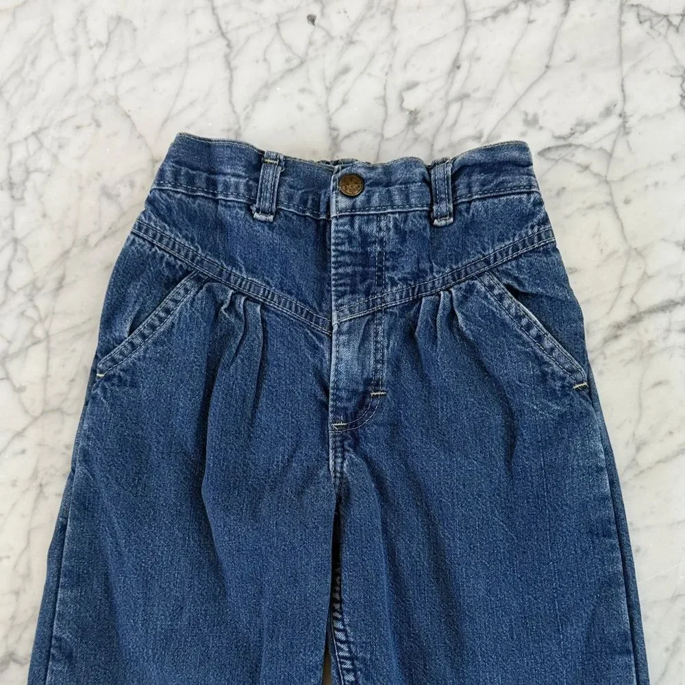 Vintage Osh Kosh Girl Denim Jeans Plaid Lined Sz 6X